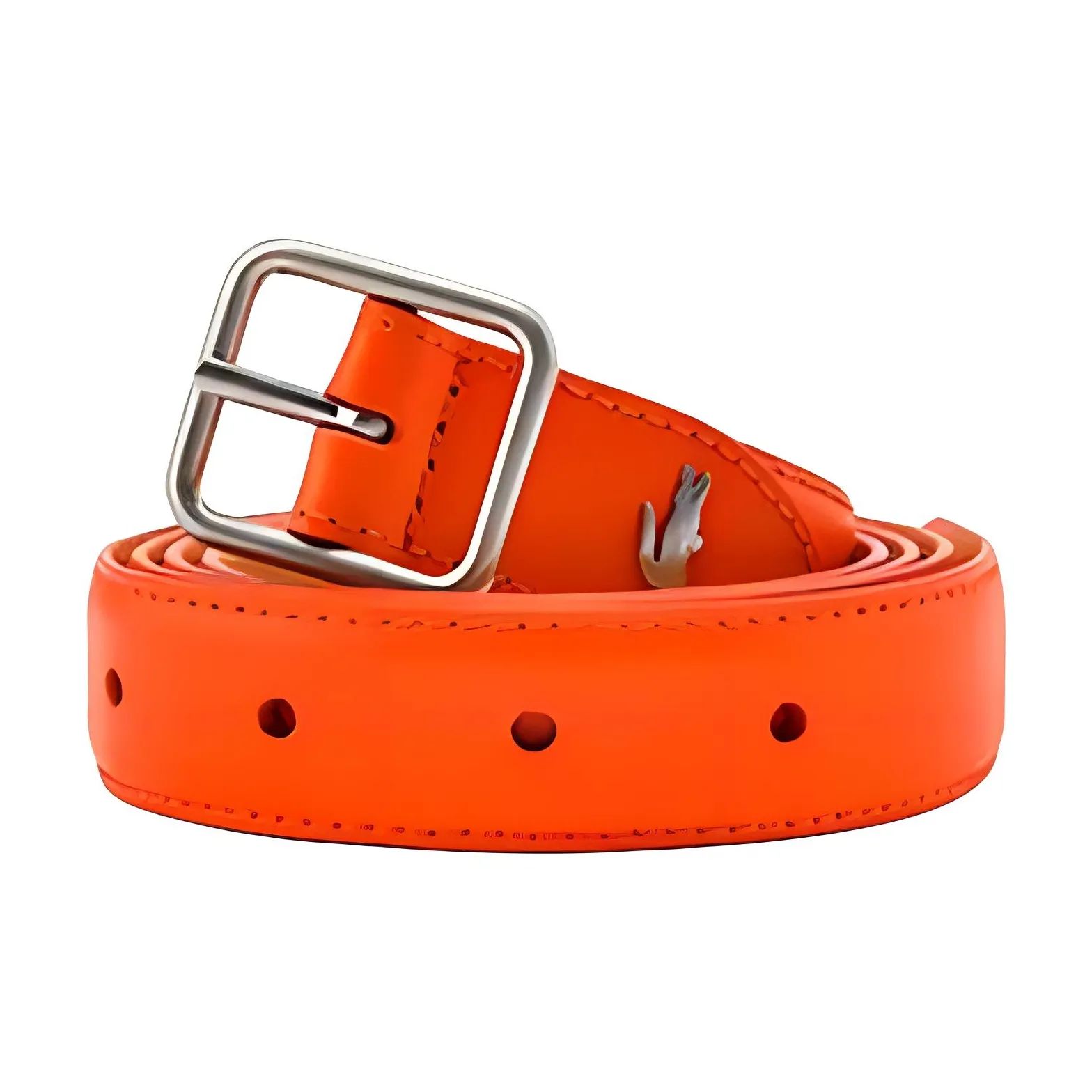 Кожаные ремни LACOSTE женские апельсин ширина 3 см