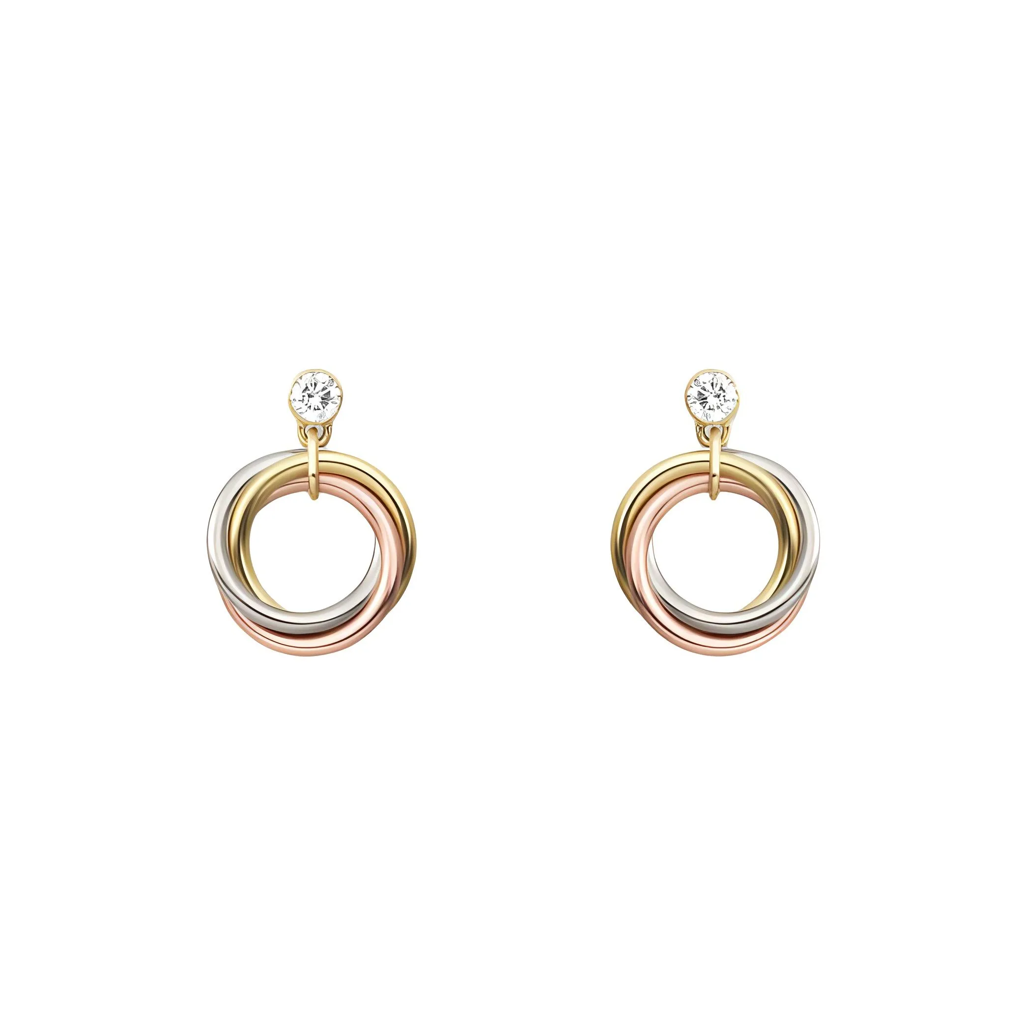CARTIER White Gold Earrings Unisex Gold