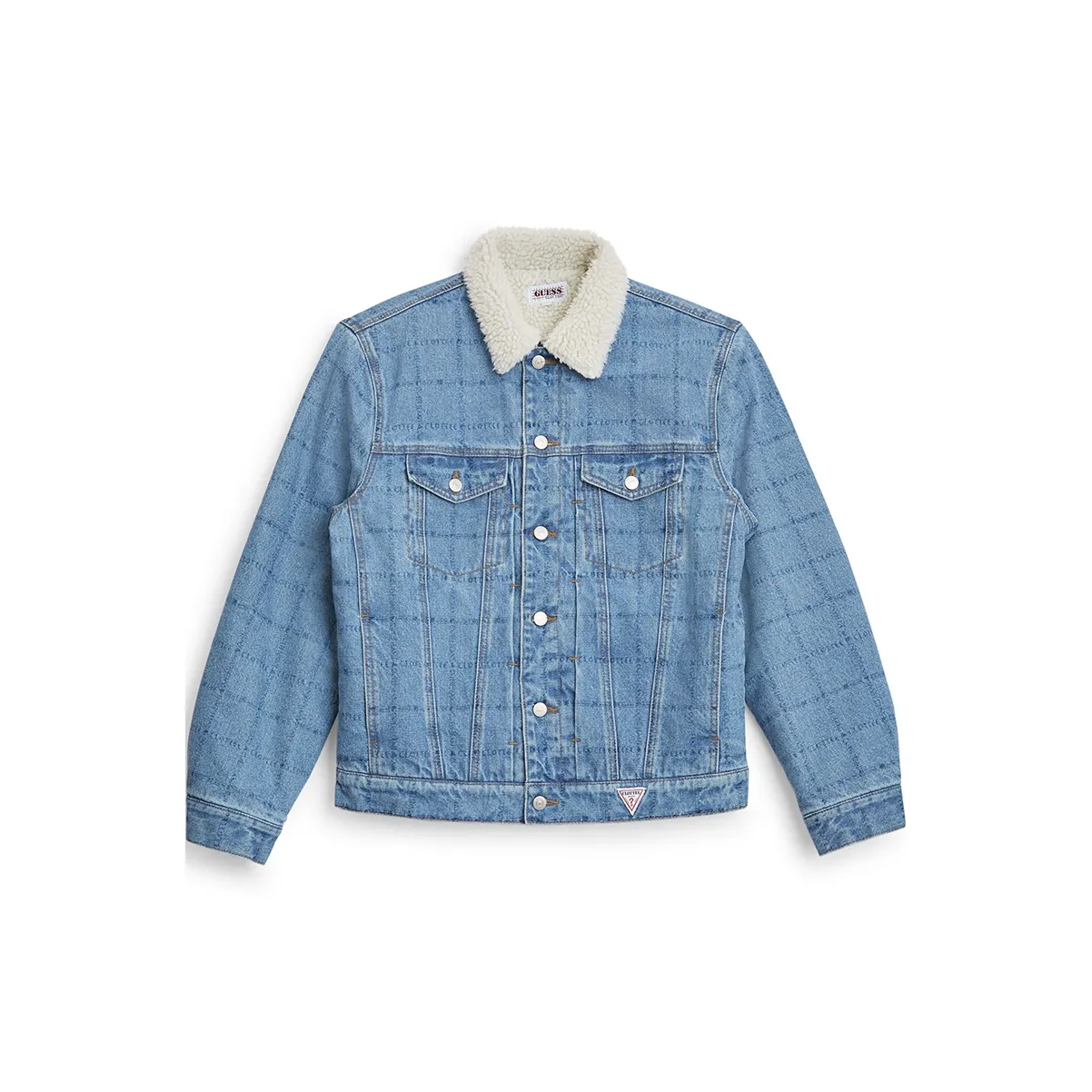 Guess X CLOT Jackets Men's Blue