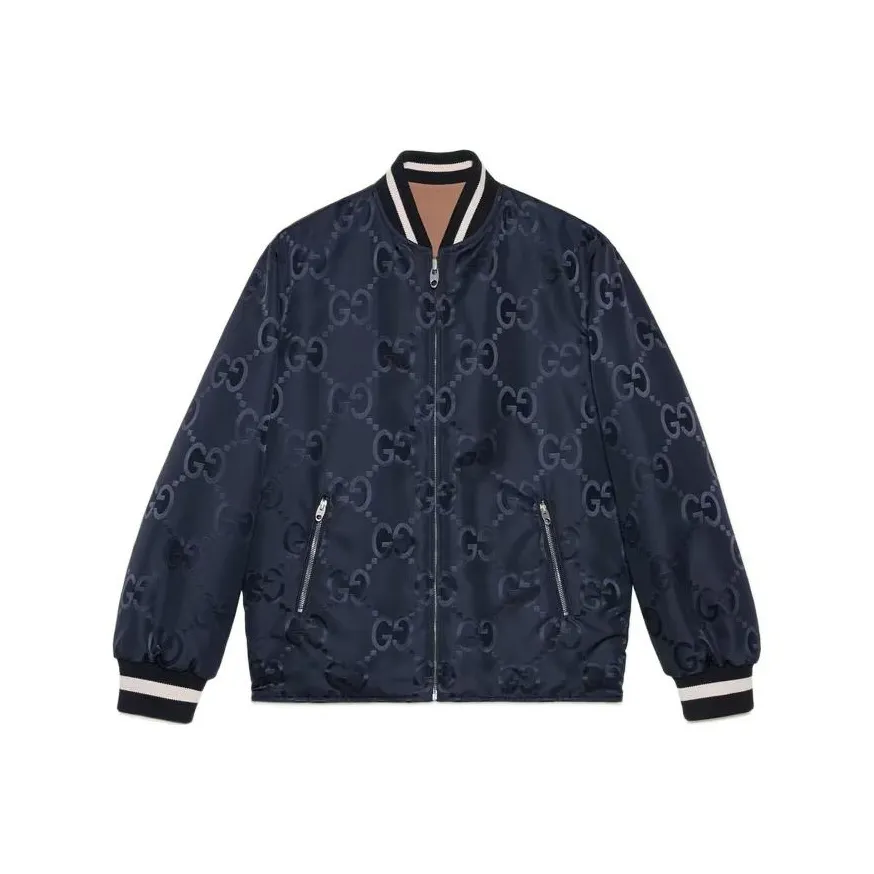 GUCCI FW22 Jackets Coats Men's Navy Blue