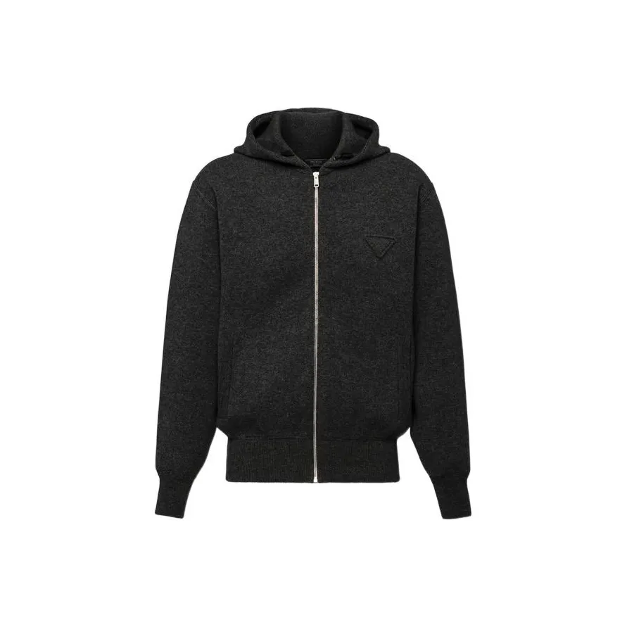 PRADA Cashmere Knitted Zip up Hoodie