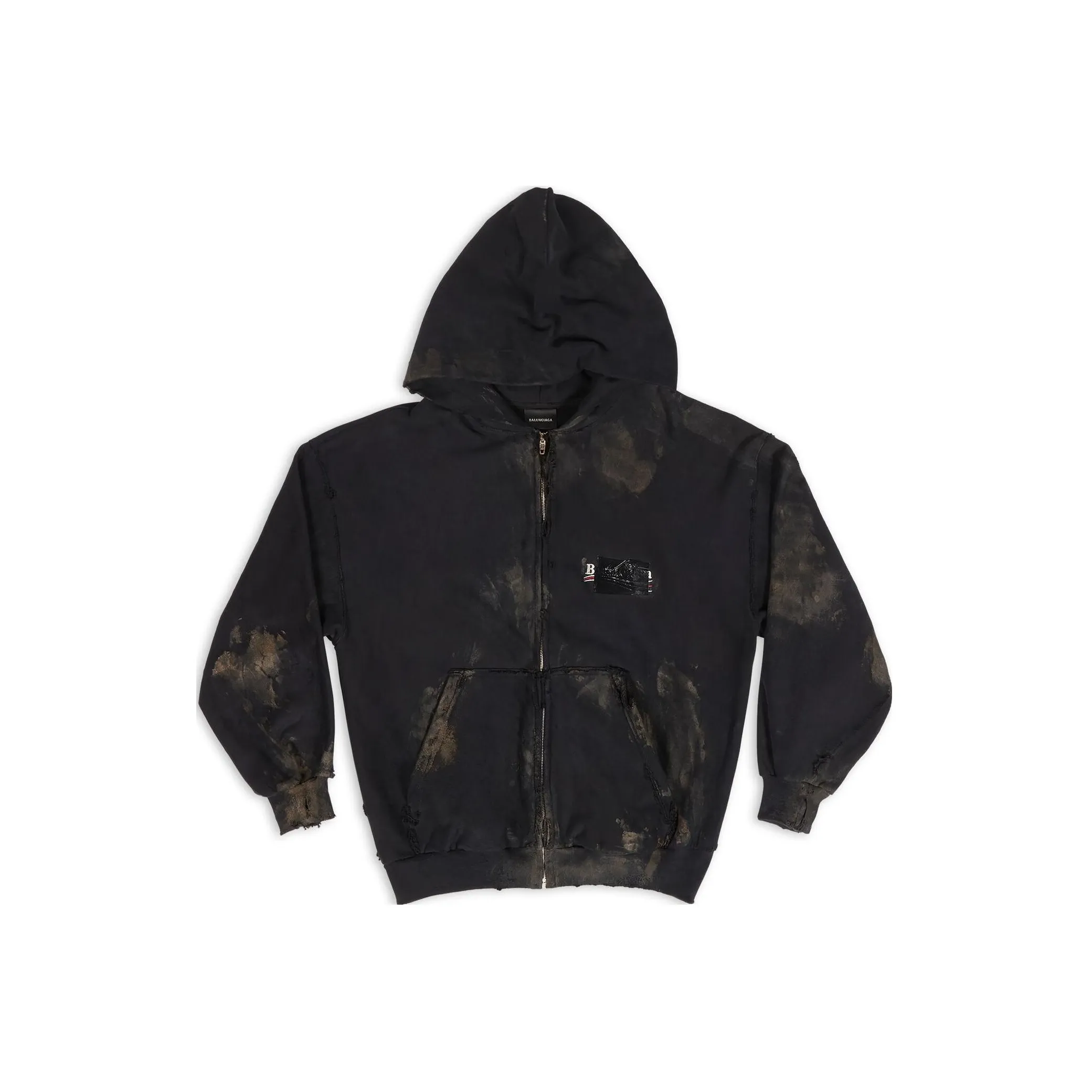 Balenciaga Small Fit Zip Up Hoodie