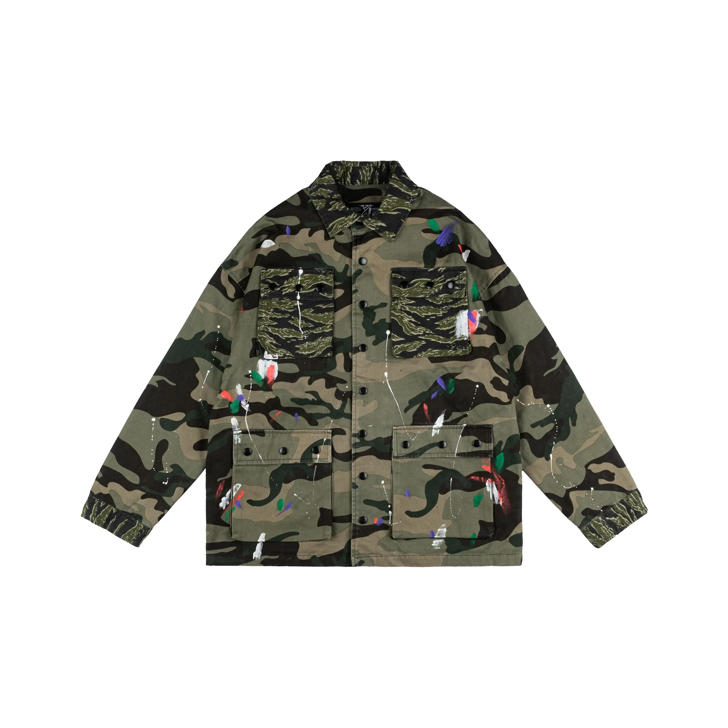 XINYINSU Jacket Spring And Autumn Unisex Camouflage