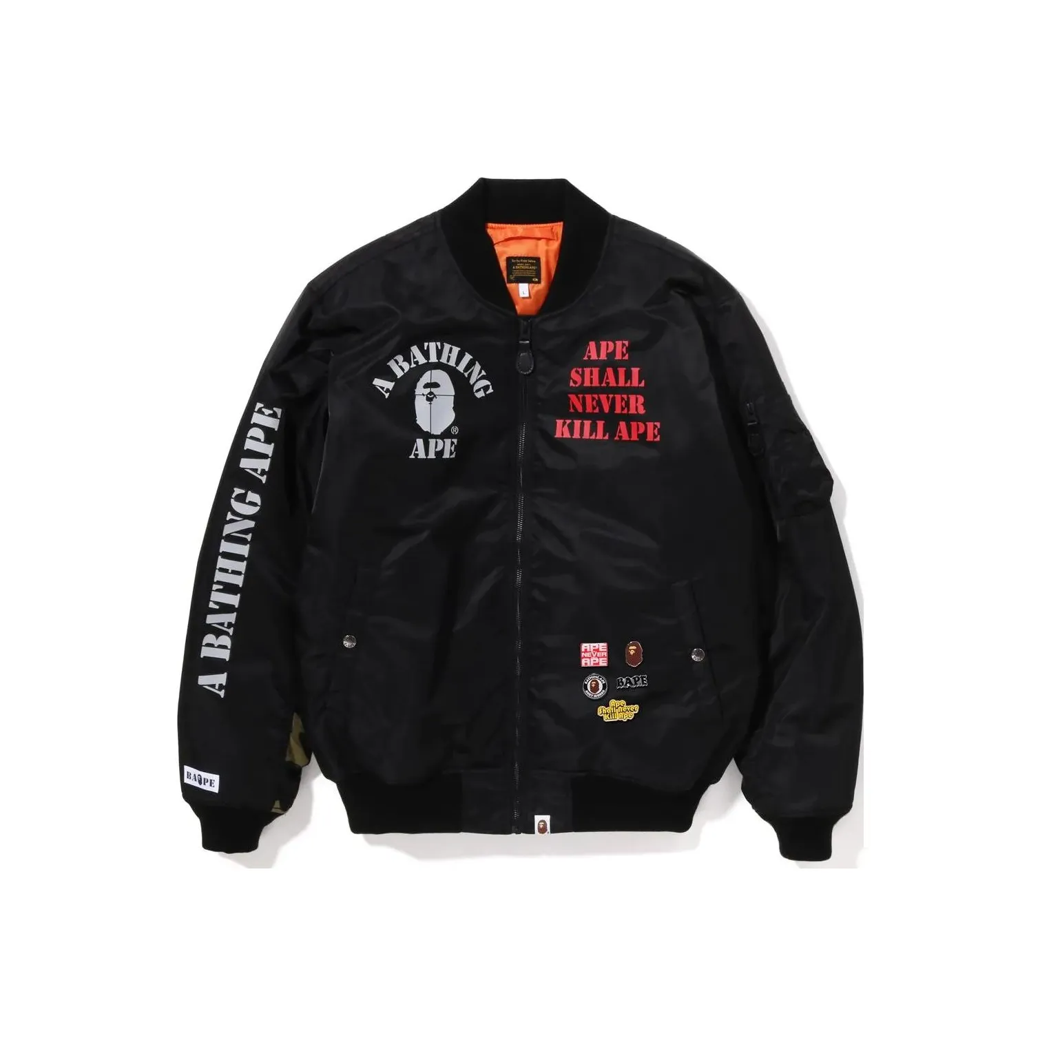 Bape Stencil Loose Fit MA 1 Jacket