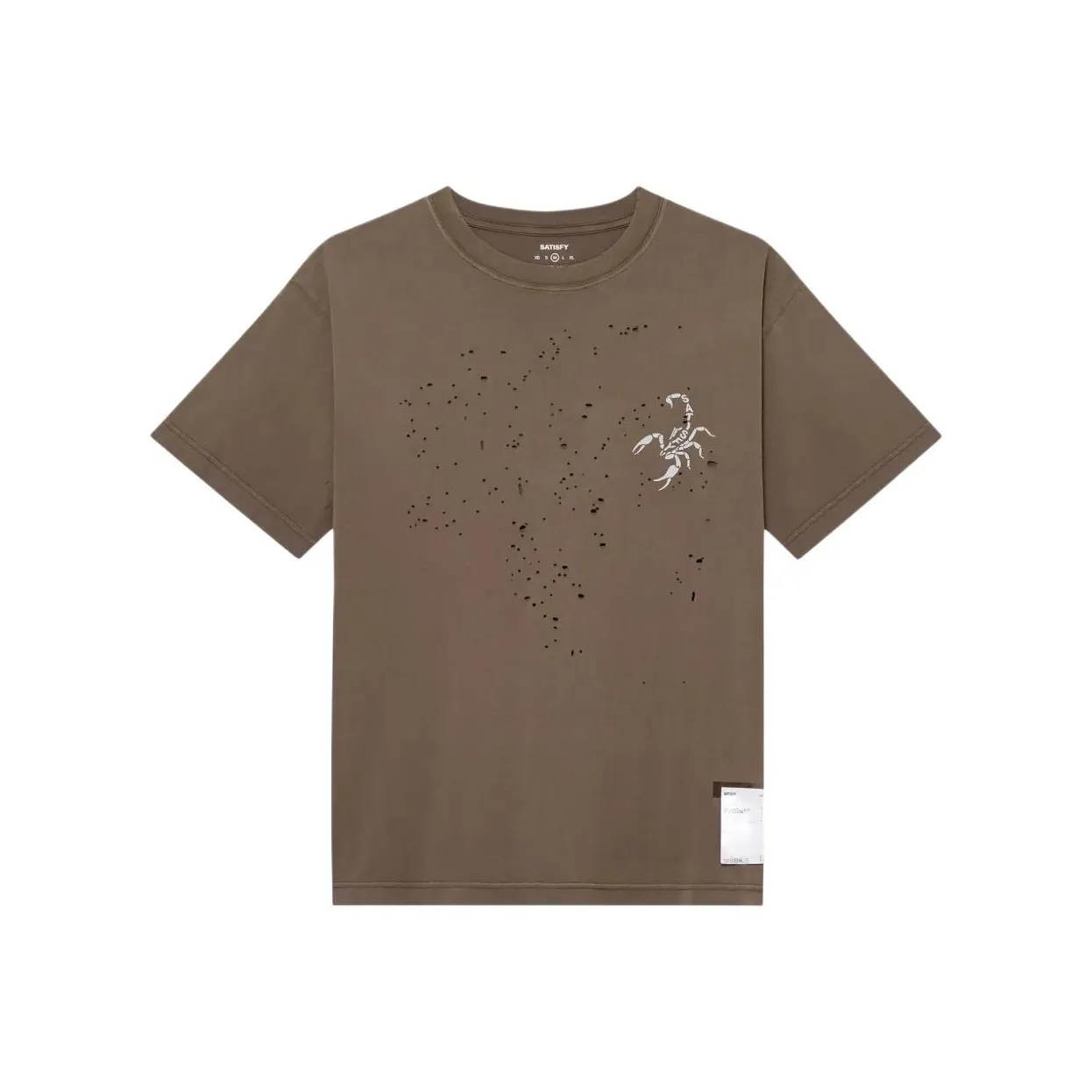 Satisfy Коричневая унисекс футболка