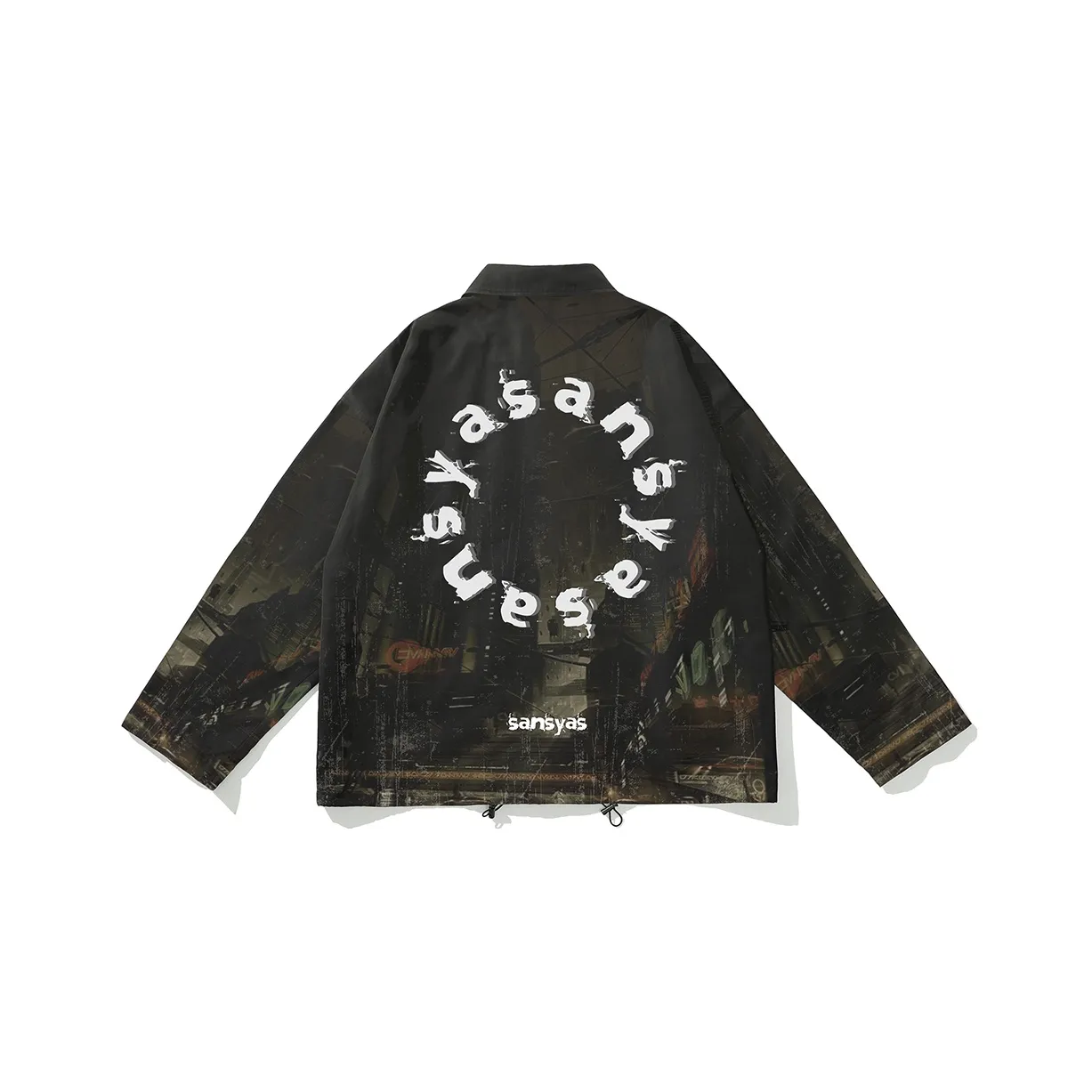 SANSYAS FW22 Loose Fit Jacket Unisex Black SANSYAS FW22 Свободный крой Куртка Унисекс Черный