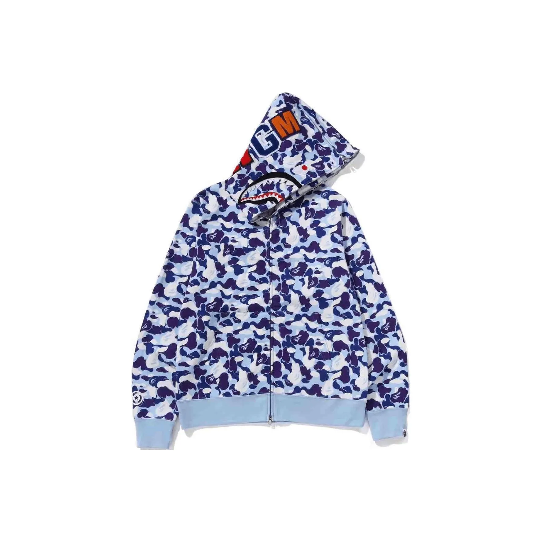 A BATHING APE Separate Shark Full Zip Hoodie 'Blue'