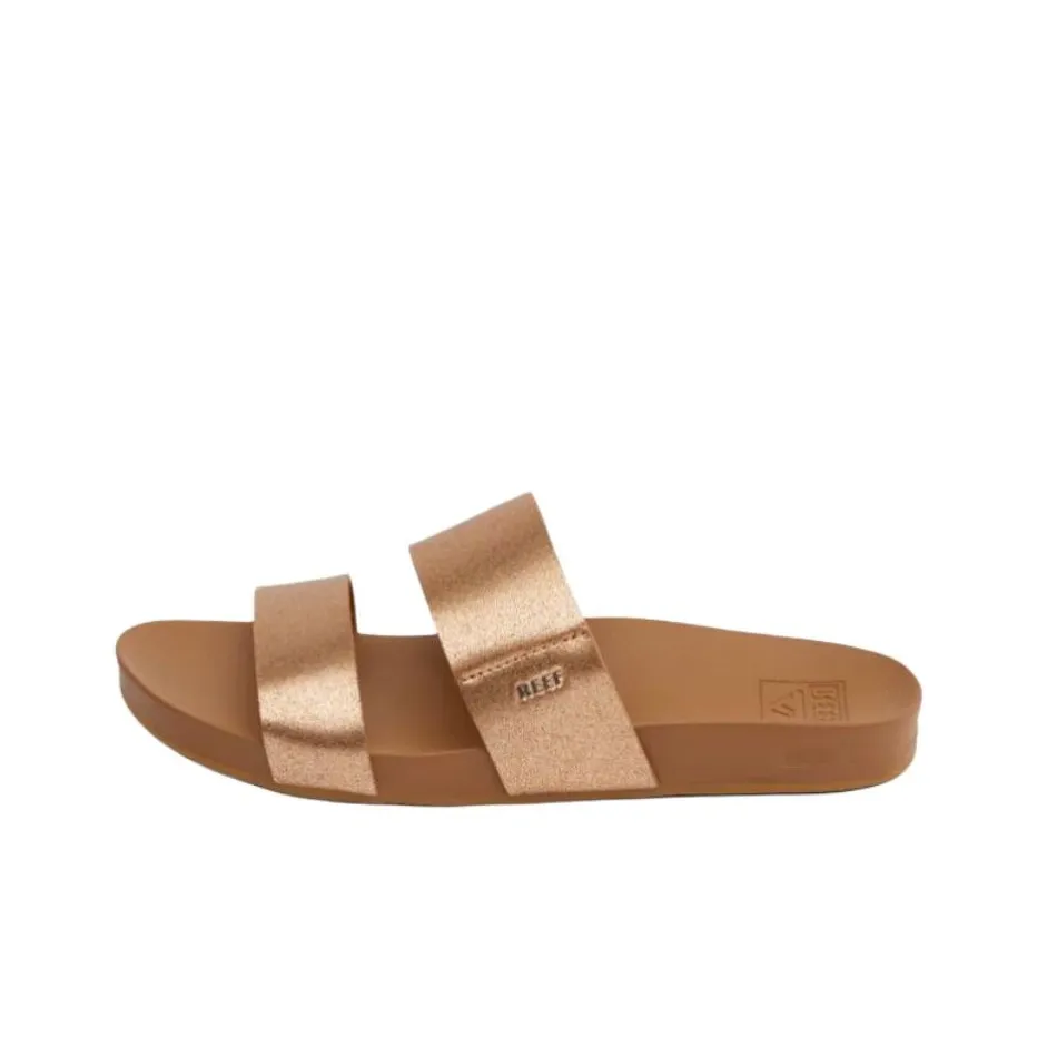 REEF Cushion Vista Slip Resistant Abrasion Resistant Slide Slippers Women's Tan