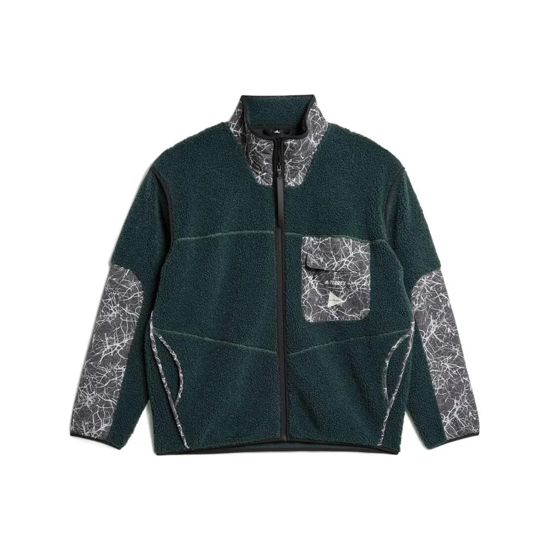 Adidas x And wander Коллаборация Куртка Мужская Зеленая