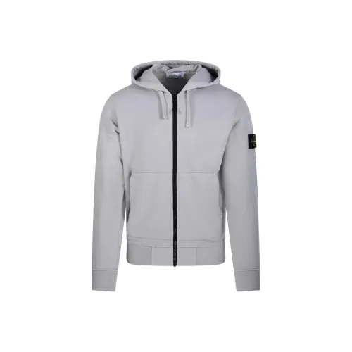 STONE ISLAND Жемчужно-серый Мужские Свитшоты