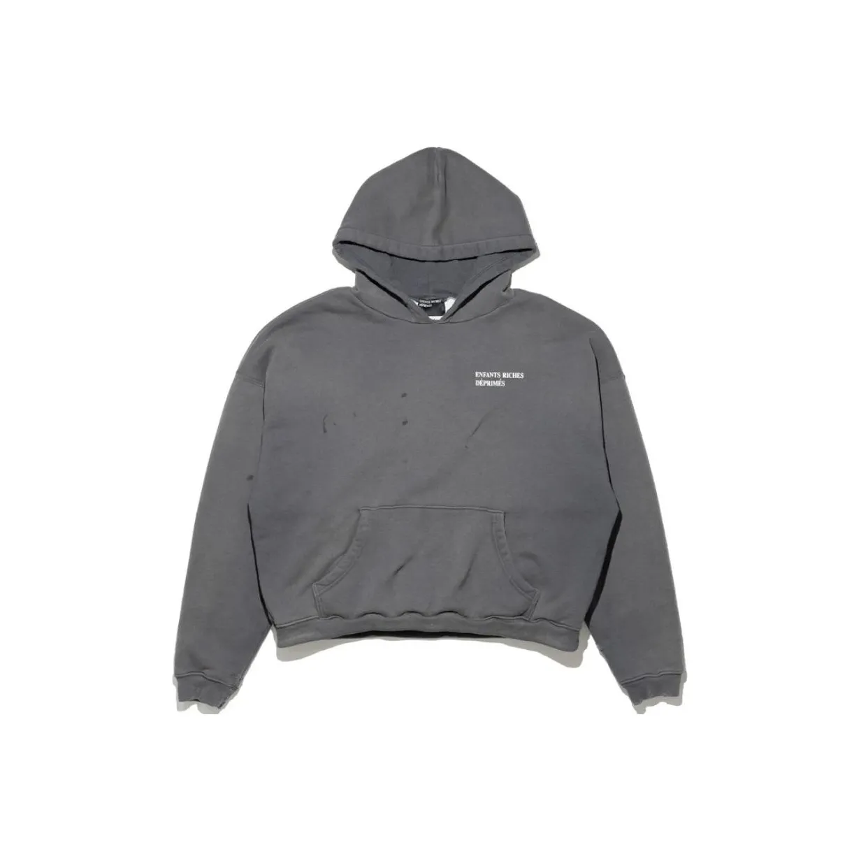 ENFANTS RICHES DEPRIMES Thermal Lined Distressed Logo Hoodie
