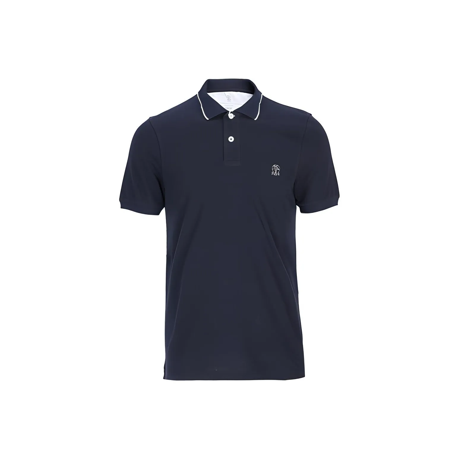 BRUNELLO CUCINELLI Темно-синий Мужская рубашка polo