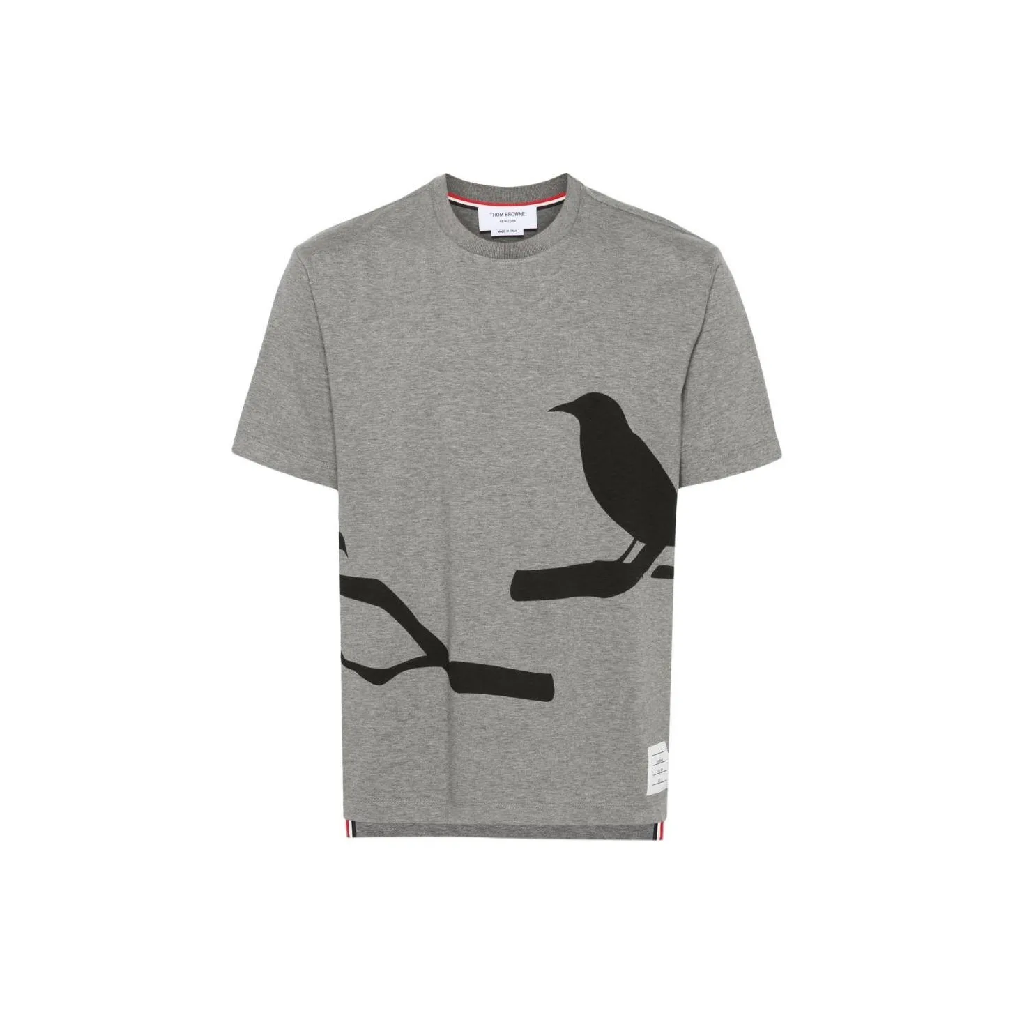 THOM BROWNE Raven print Cotton T shirt