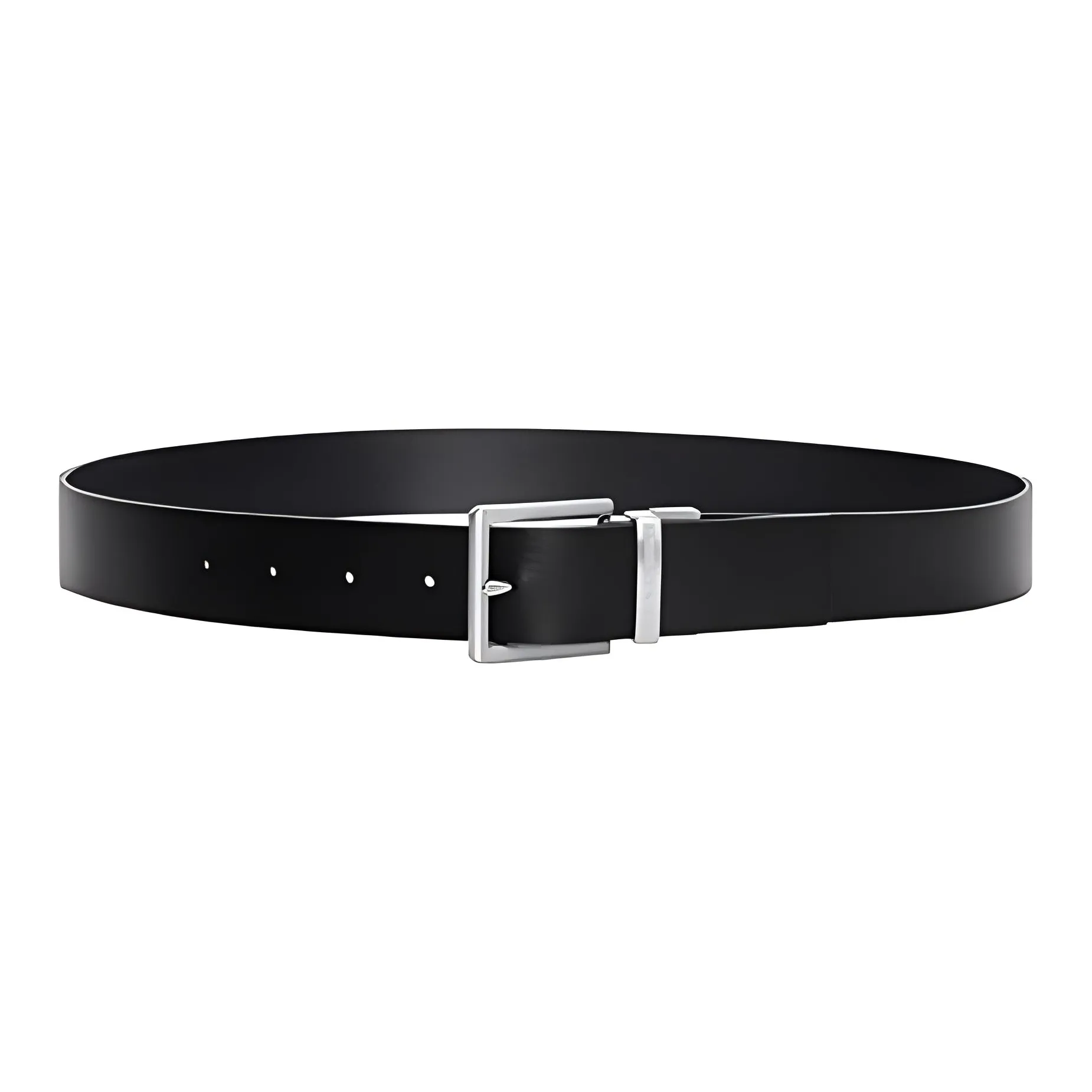 ARMANI EXCHANGEAE Cow Leather Belts Men's Black Width 3.5CM