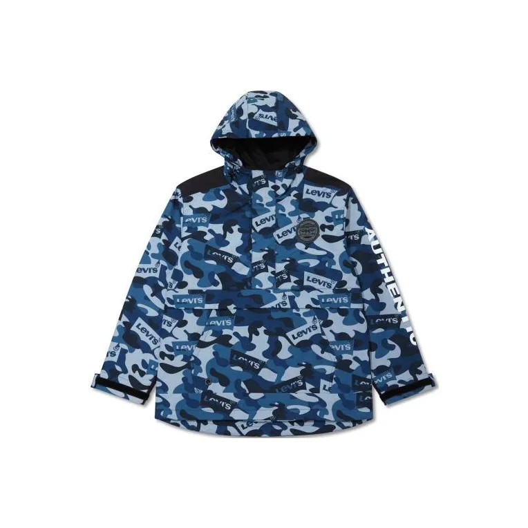 Levi's Куртка Мужская Камуфляжная Синяя