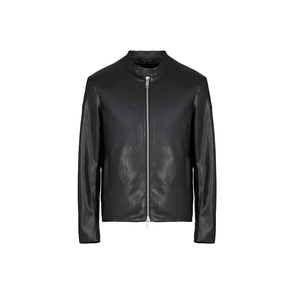 ARMANI EXCHANGE Faux Leather Bomber Jacket