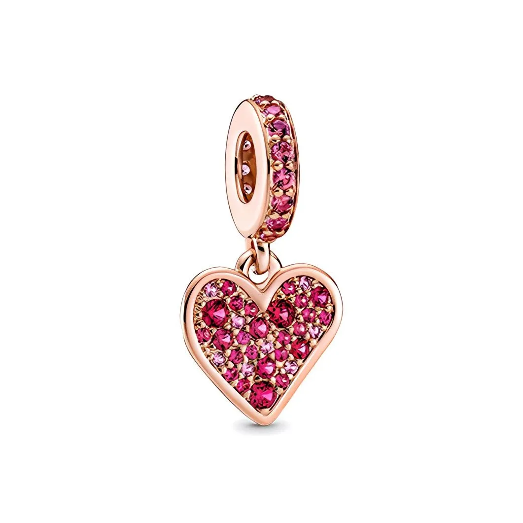 Pandora Сплав/Серебряное покрытие/Золотое покрытие Шармы/Подвески Розово-золотой Женские