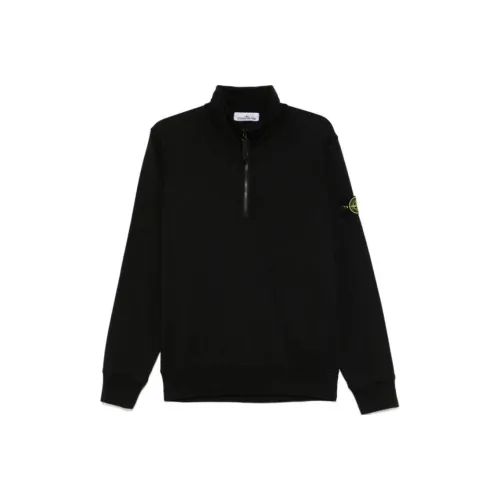STONE ISLAND Черный Мужские Свитшоты