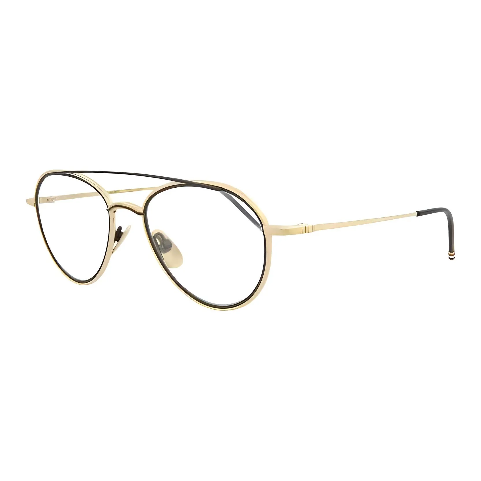 THOM BROWNE· Титановый сплав Aviator Оправа для очков Унисекс Золото