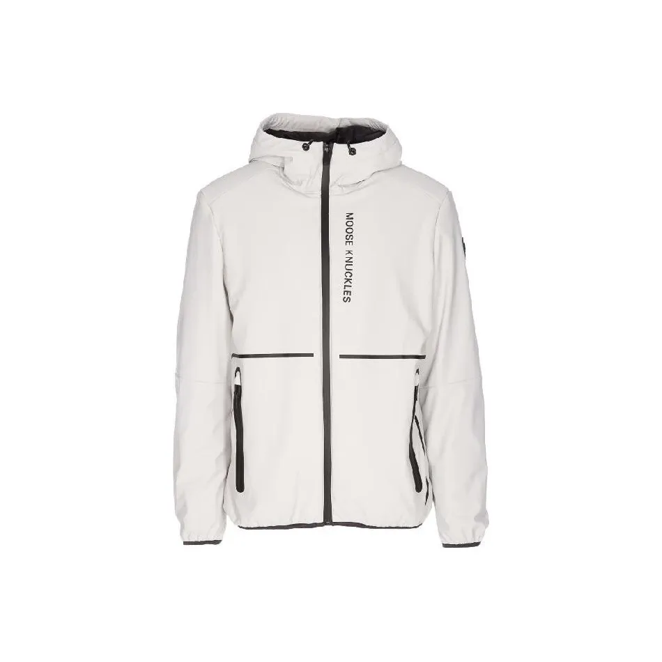 Moose Knuckles Logo Printed Drawstring Windbreaker