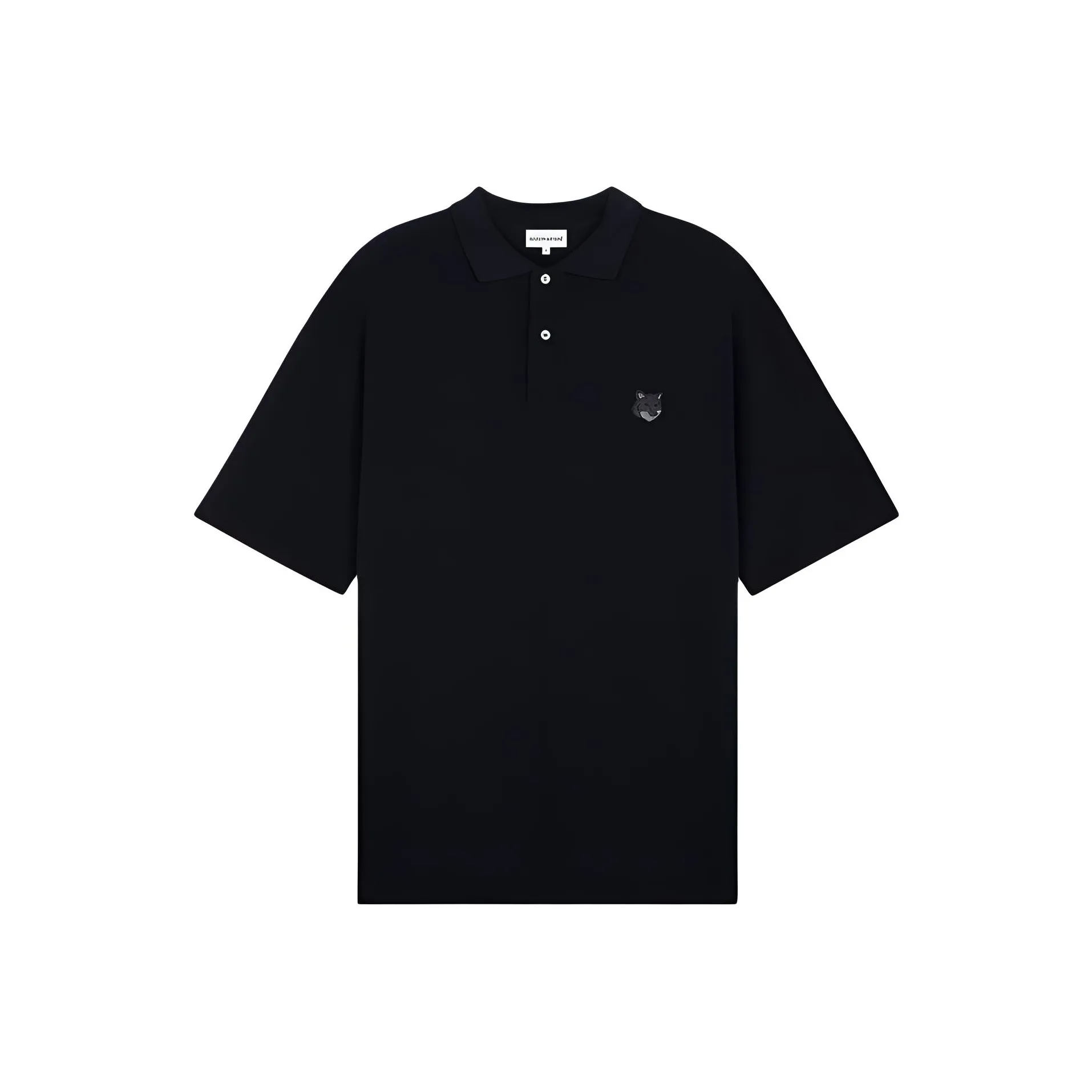 Maison Kitsune SS24 Поло Мужское Черное