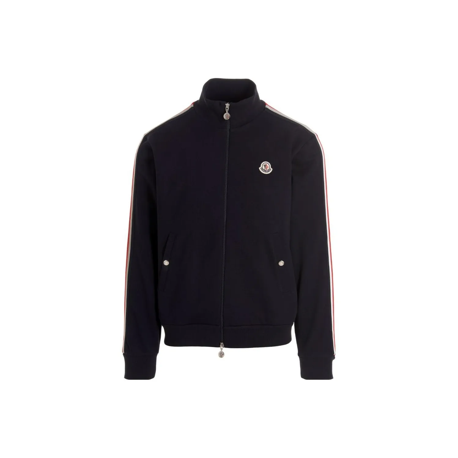 Moncler Stripe Detail Zip Up Sweatshirt