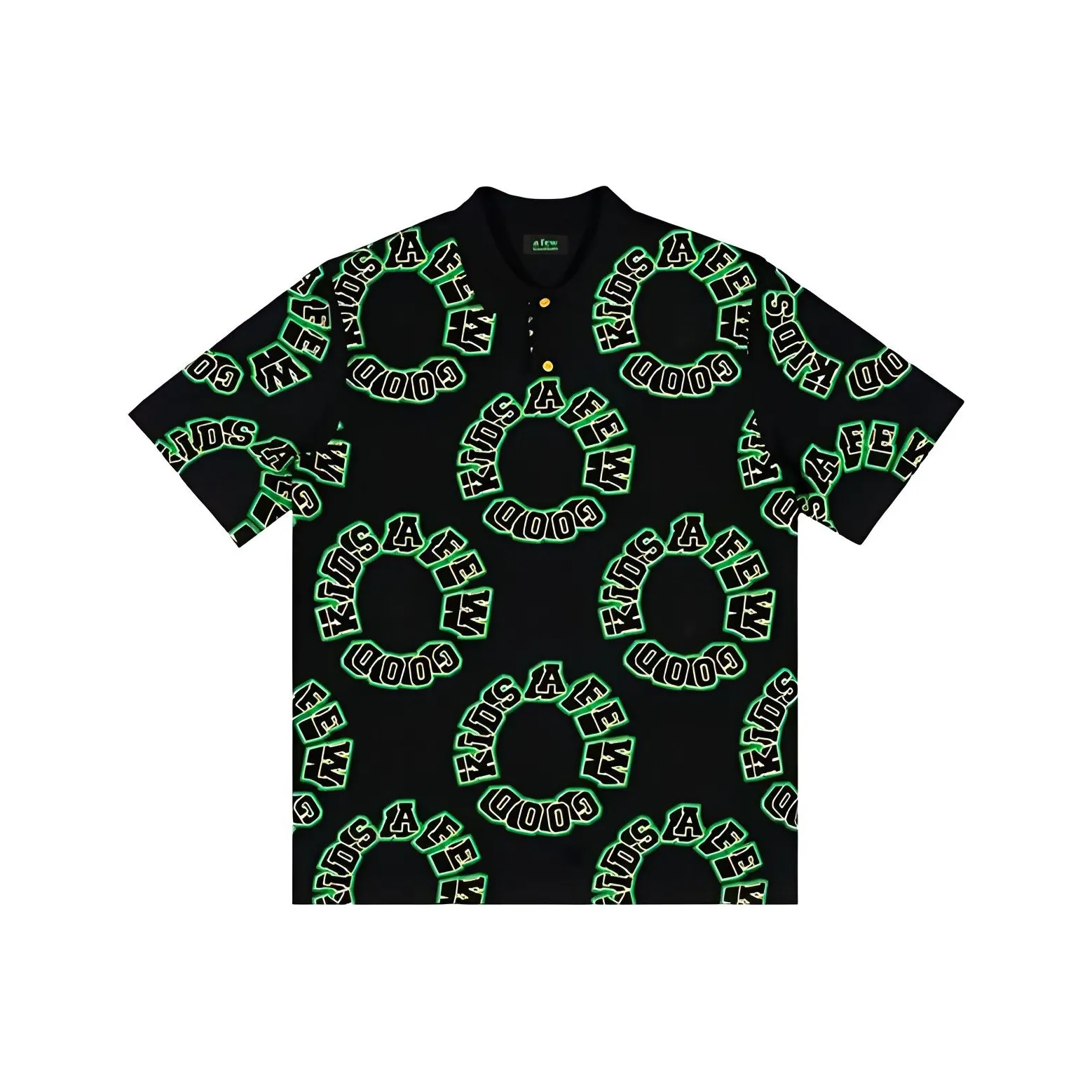 AFGK Черное унисекс-поло