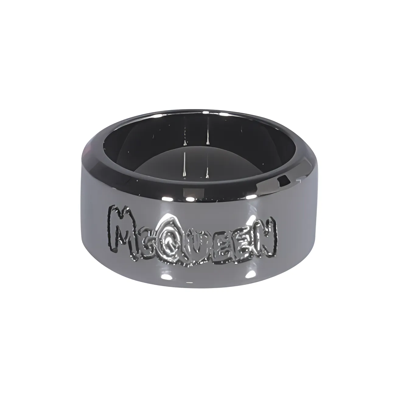 Alexander McQueen Brass Rings Men
s Black