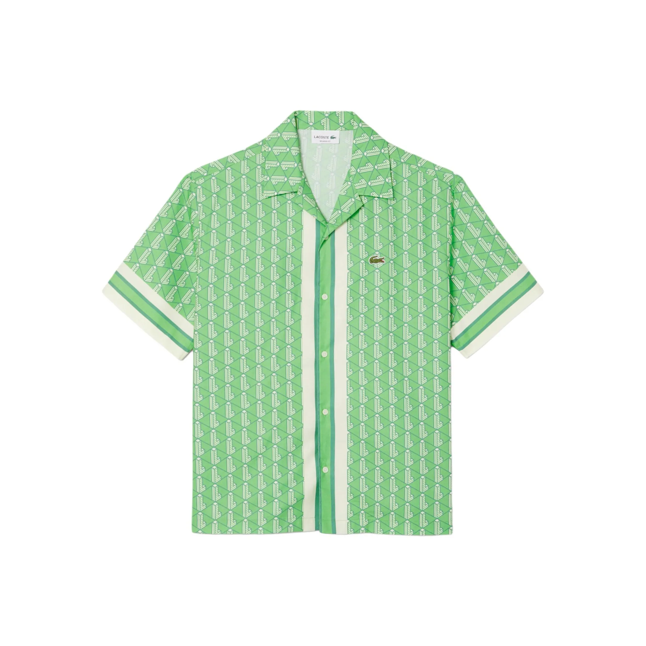 LACOSTE SS25 Straight Cut Monogram Shirt Men's