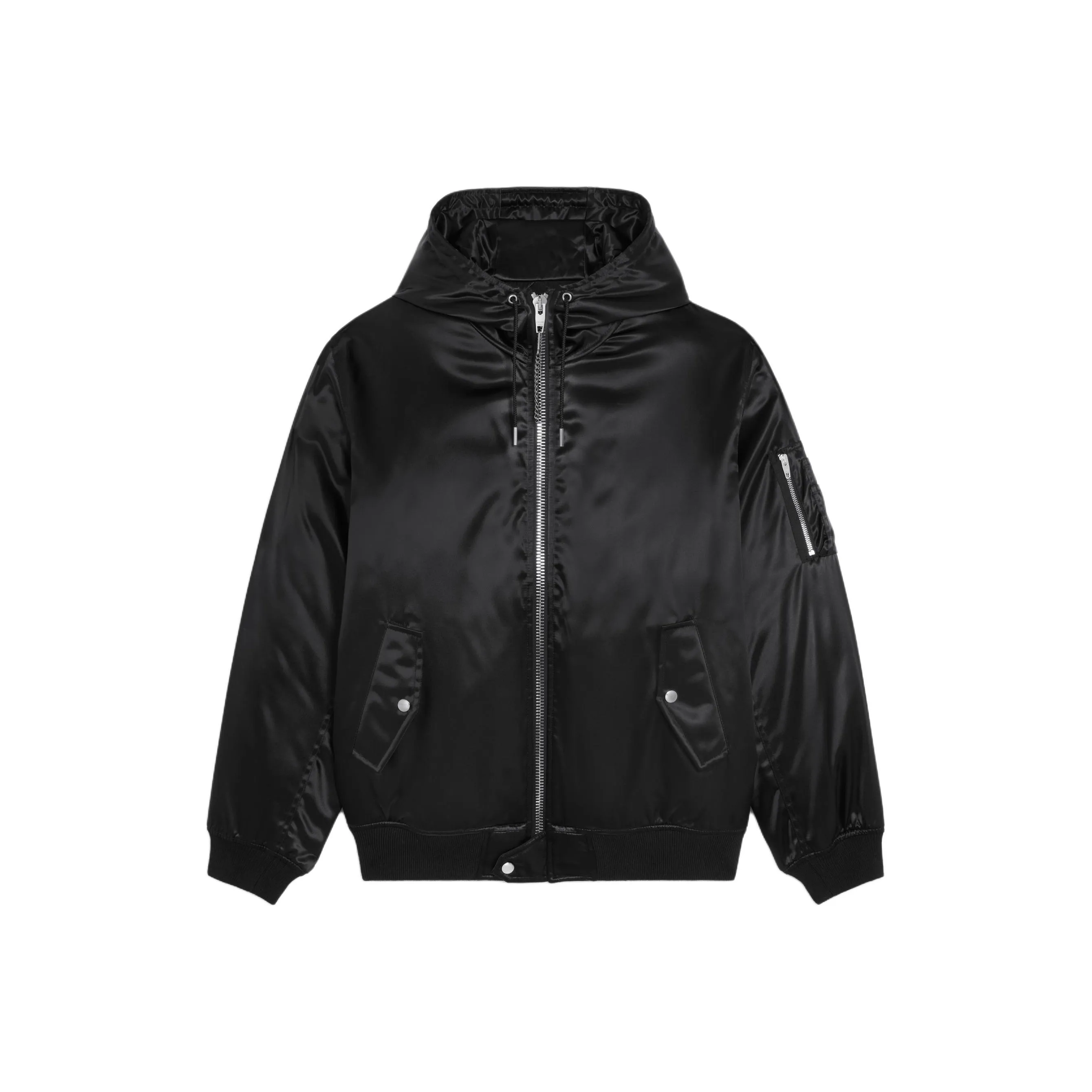 CELINE Bomber Jacket With CELINE Print In Satin Finish Nylon