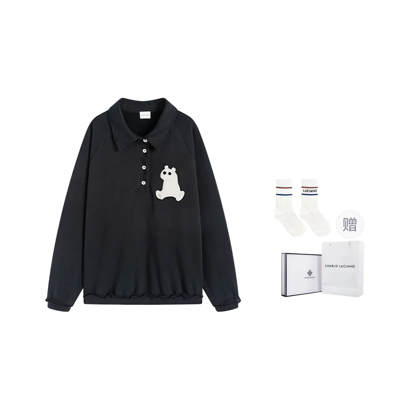 Charlie Luciano Sweatshirt Unisex Black