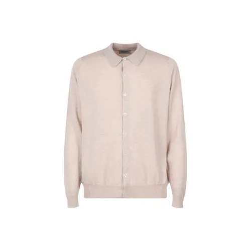 JOHN SMEDLEY Экрю Мужской Трикотаж