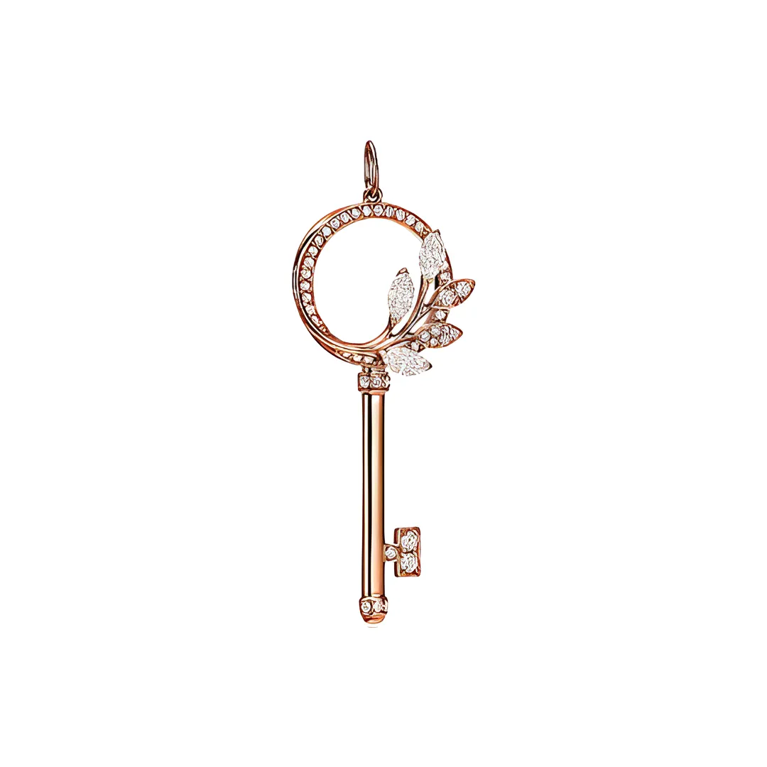TIFFANY & CO. 18K Rose Gold Diamonds Pendants Women's Rose Gold
