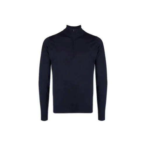 JOHN SMEDLEY Морской синий Мужской Трикотаж