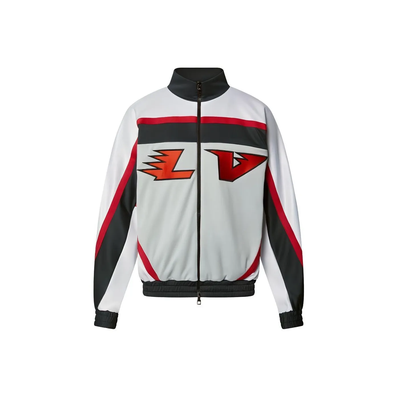 LOUIS VUITTON Embellished Lv Graphic Hockey Tracktop Jacket