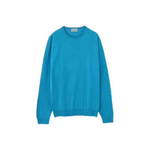 JOHN SMEDLEY Синий Мужской Трикотаж