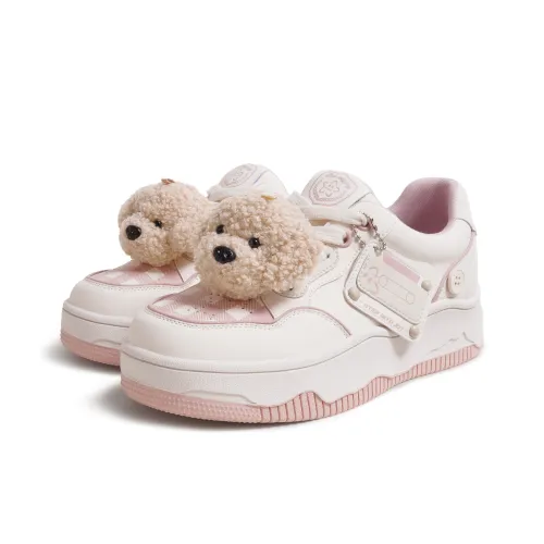TTKJ Кроссовки для скейтбординга Low Top Энергичный розовый с Щенок Shoe Flower Женские