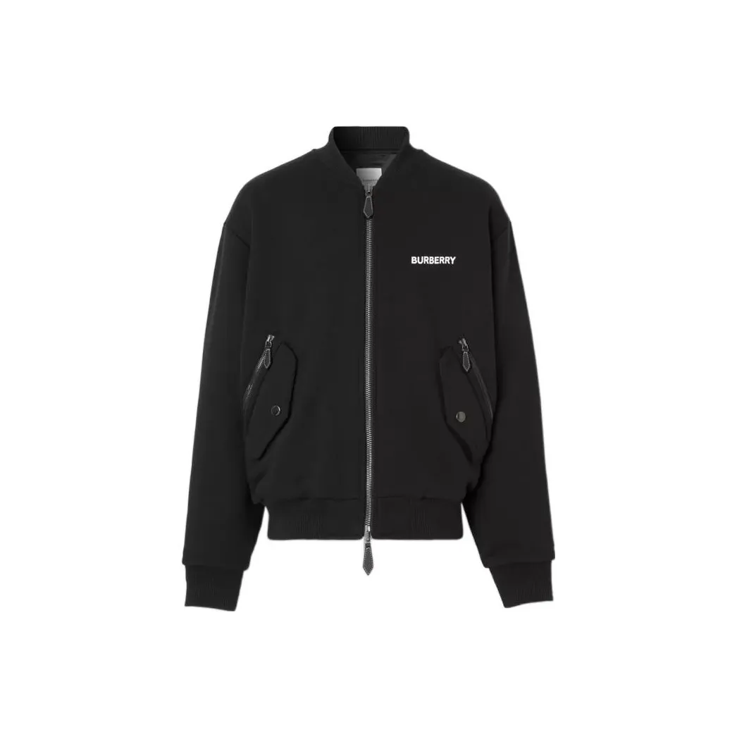 Burberry Ekd Print Cotton Oversized Bomber Jacket