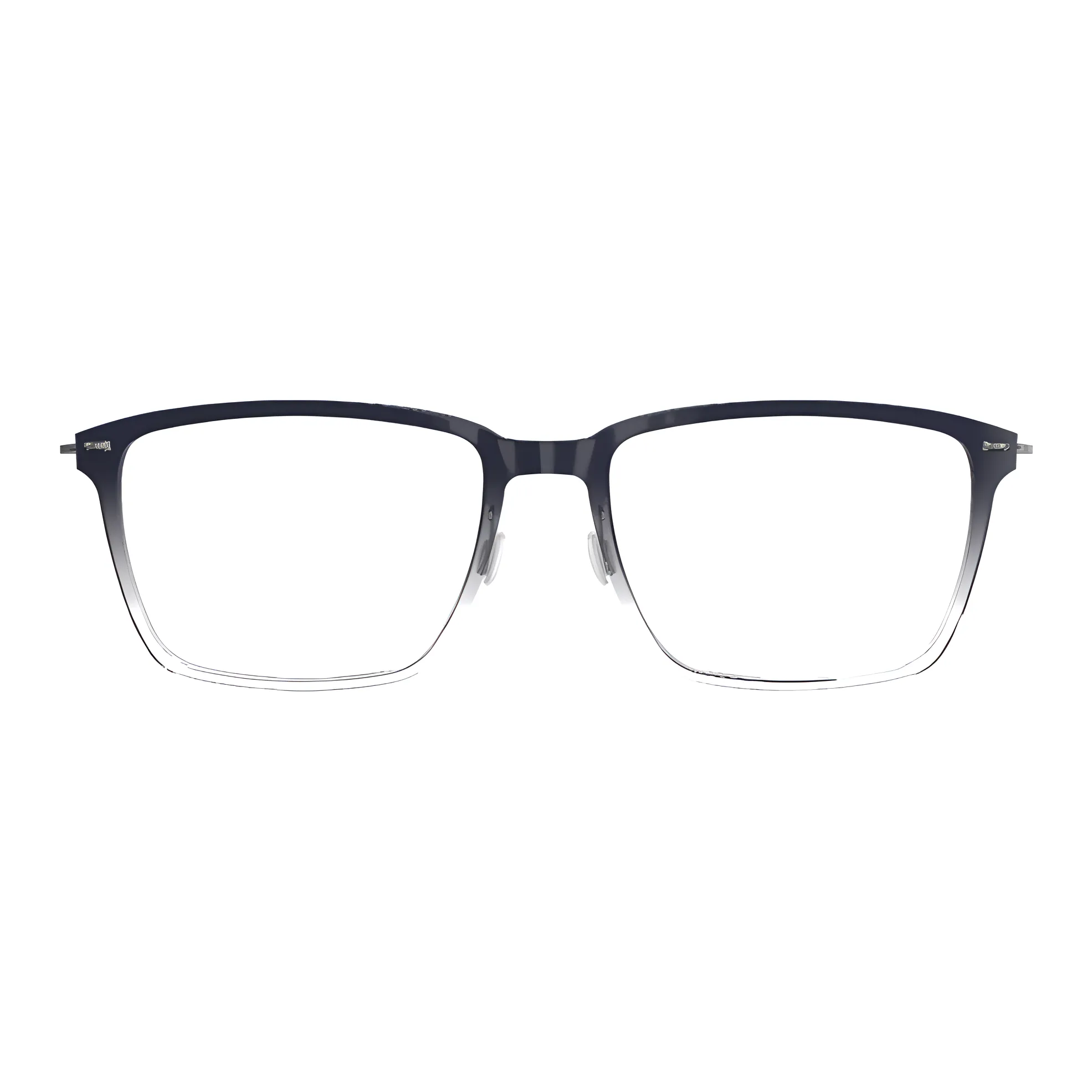 LINDBERG Plate Frame Titanium Rectangular Eyeglass Frames Unisex Silver/Black