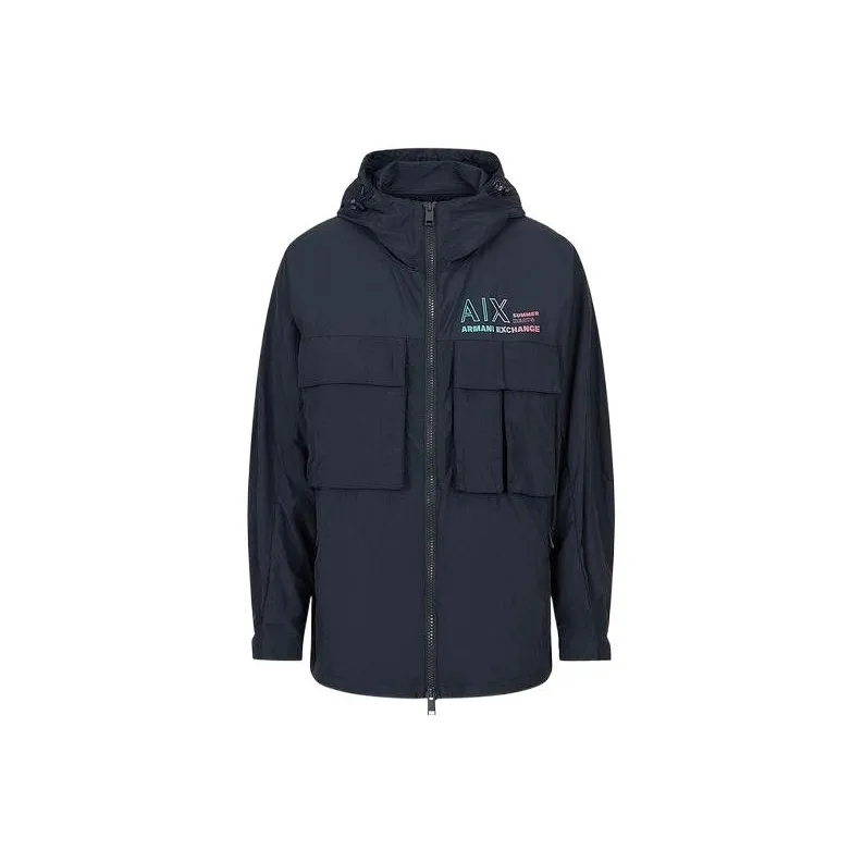 ARMANI EXCHANGE Тренчкот Мужской Navy Blue