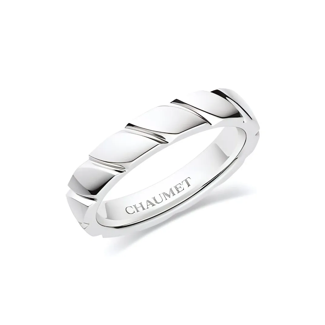 Chaumet Platinum Rings Men's Silver