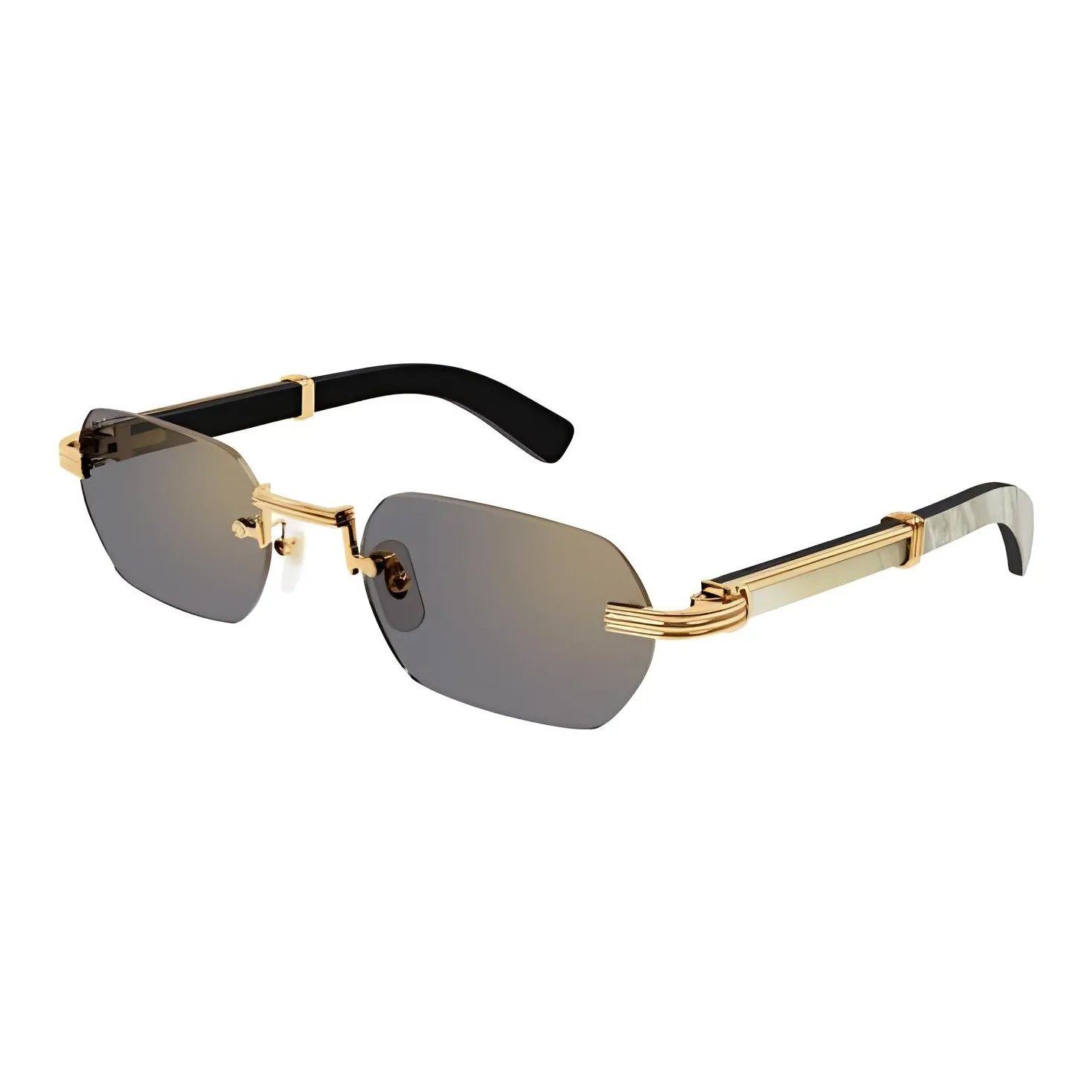 Cartier Rectangular Rimless Sunglasses