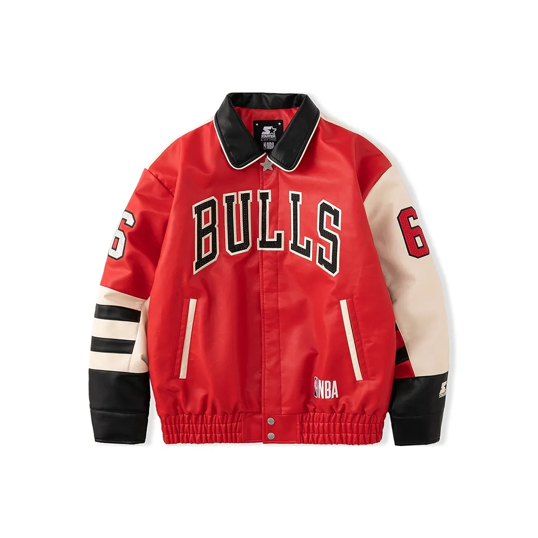 Nba X STARTER Jackets Men's Bull Red