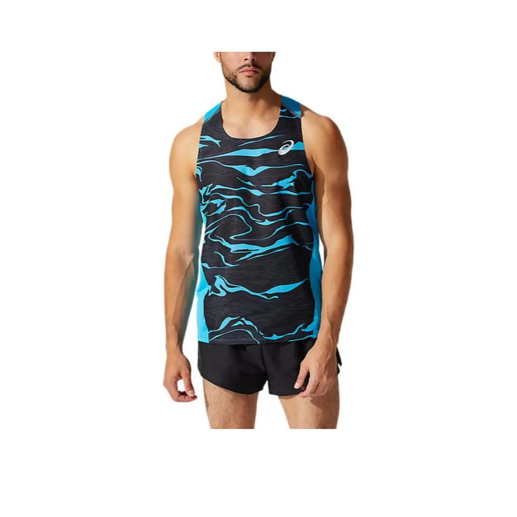 Asics Топ Мужской Аква Зеленый