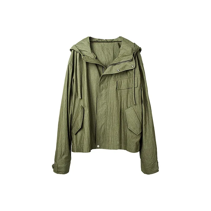 HUANXIANGZHE Армейский зеленый Унисекс Куртки