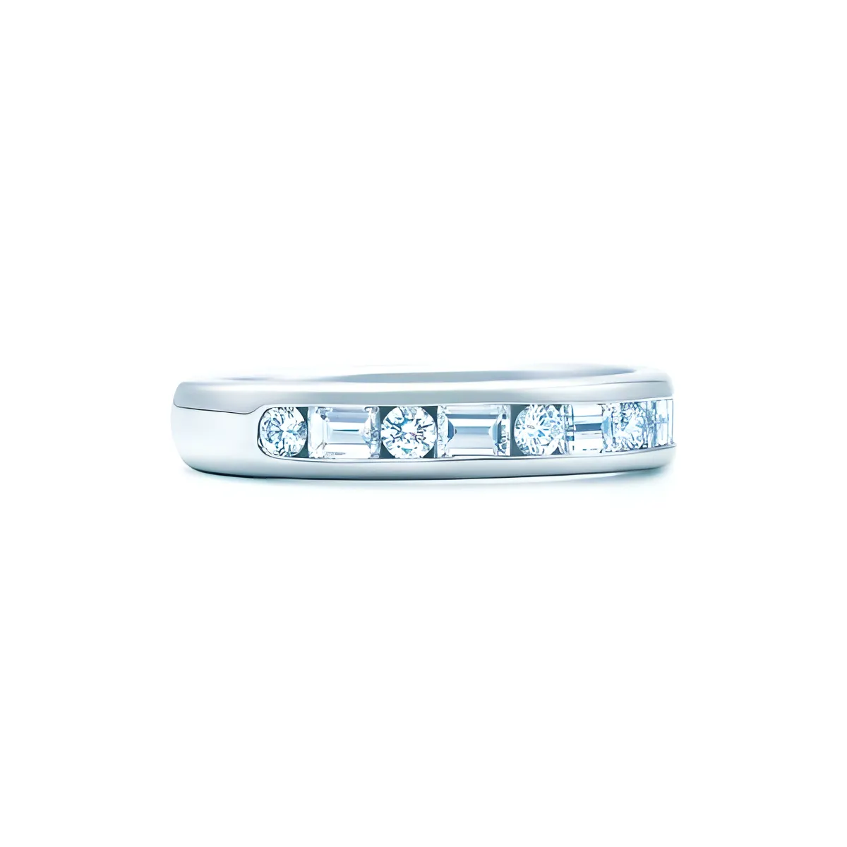 TIFFANY & CO. Platinum Diamond Rings Women's Silver