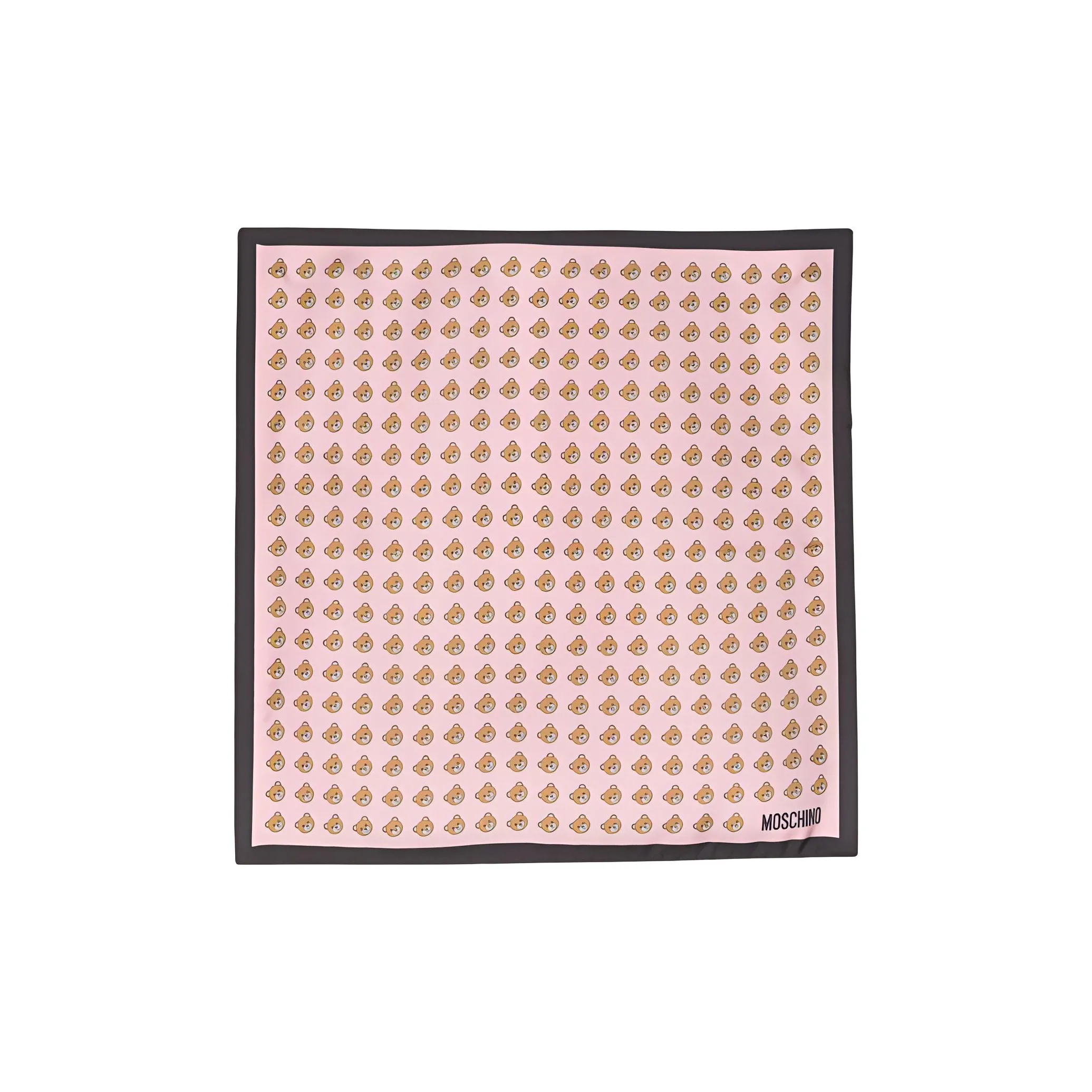 MOSCHINO Teddy Bear print Organic Silk Pocket Square