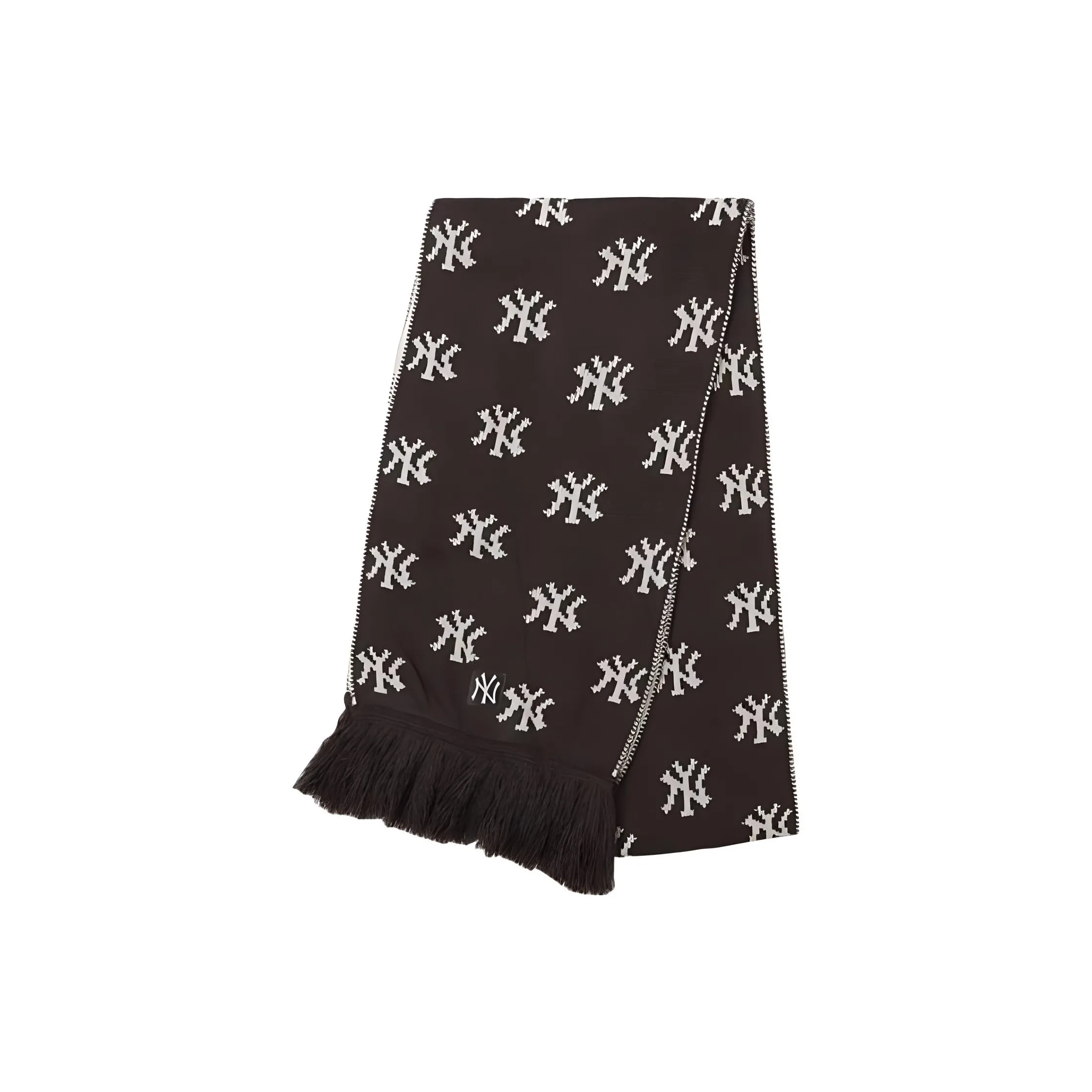 New Era Acrylic Knit Scarves Unisex Brown