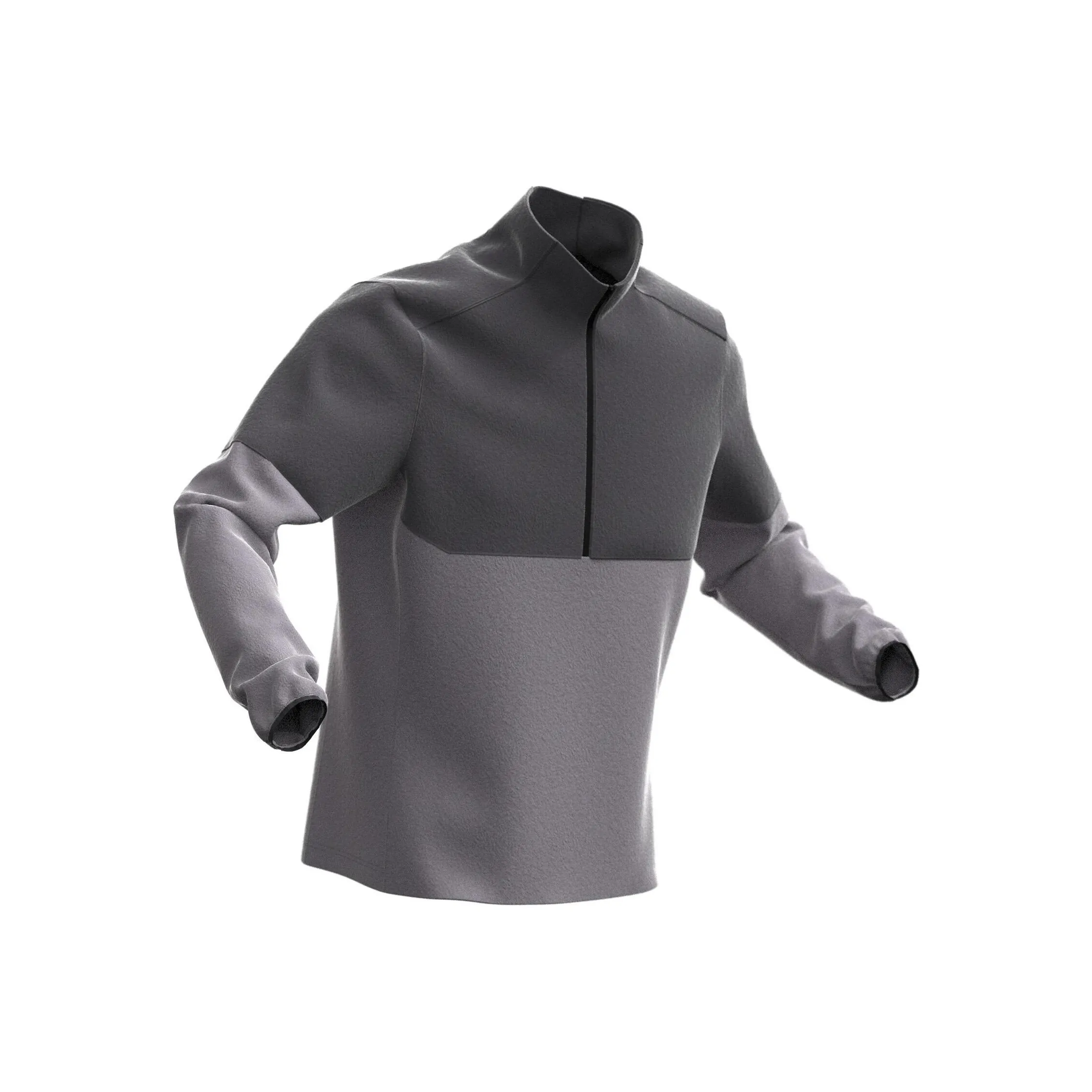 DECATHLON MH500 QUECHUA Флис Одежда Мужская Светло-Серый Угольно-Серый