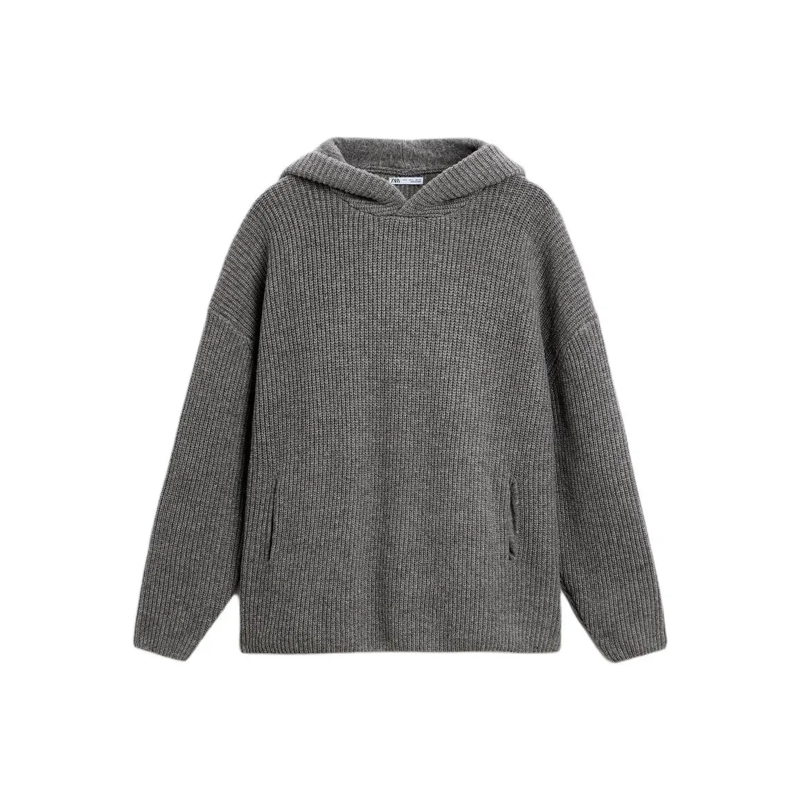 ZARA Толстовка Мужской Зебра С принтом Серый